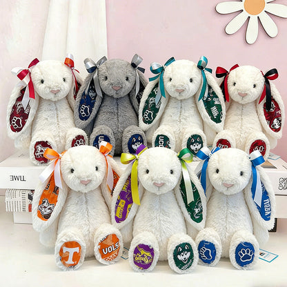 Custom Collegiate Jellycat Bunny: College Acceptance, Graduation