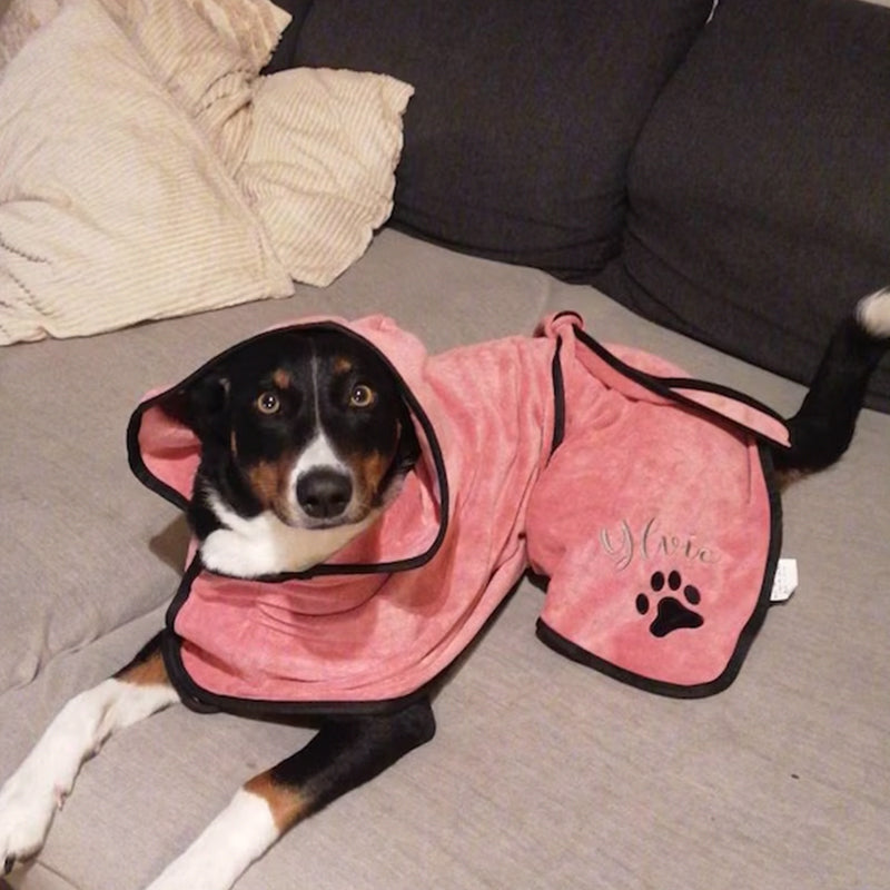 Personalized Dog Robe - Personalized Pet Towel