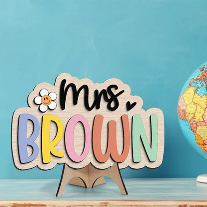 Personalized Teacher Name Sign, Teacher Appreciation Gifts, Custom Teacher Desk Sign