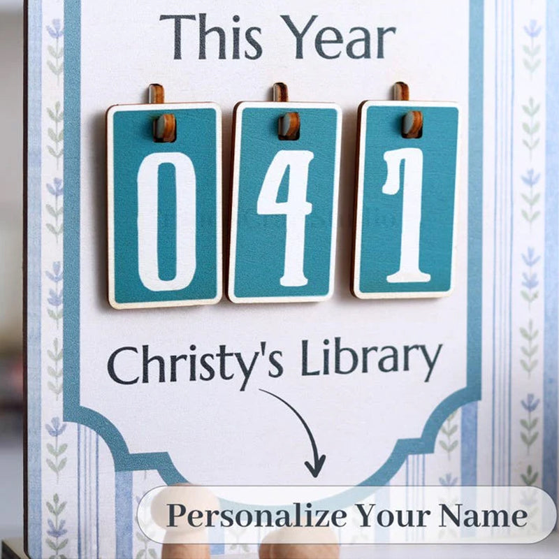 Personalized Book Holder - Book Tracker, Books Read This Year Counter