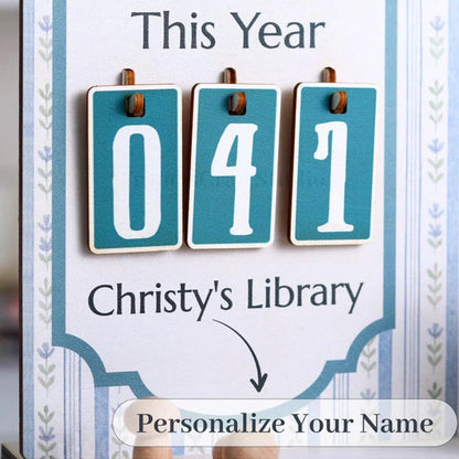 Personalized Book Holder - Book Tracker, Books Read This Year Counter