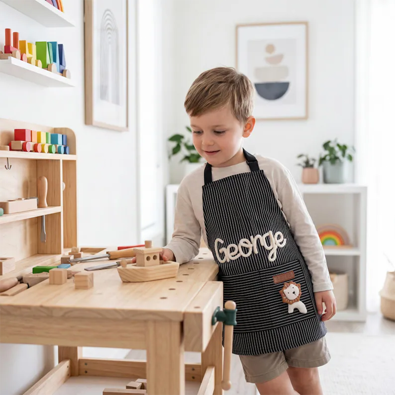 Personalized Hand-Embroidered Apron,Personalized Apron, Kitchen Apron