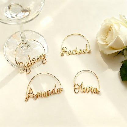 Personalized Name Charms, Wine Glass Charms
