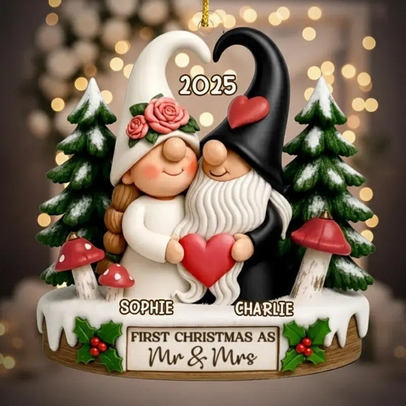 Custom Acrylic Christmas Couple Ornament 2025
