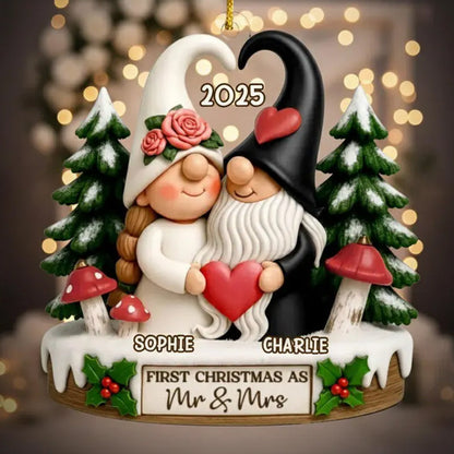 Custom Acrylic Christmas Couple Ornament 2025