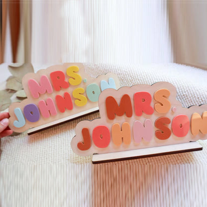 Personalized Teacher Name Sign | Teacher Desk Name Sign