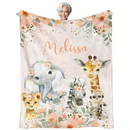 Customizable Soft Flannel Throw Blanket