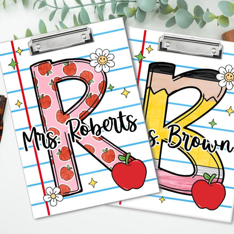 Personalized Teacher Clipboard,Teacher Initial Name Gift