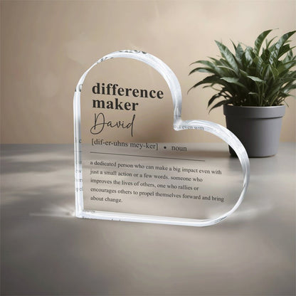 Difference Maker Gift, Plaque, Retirement Gift, Employee gift