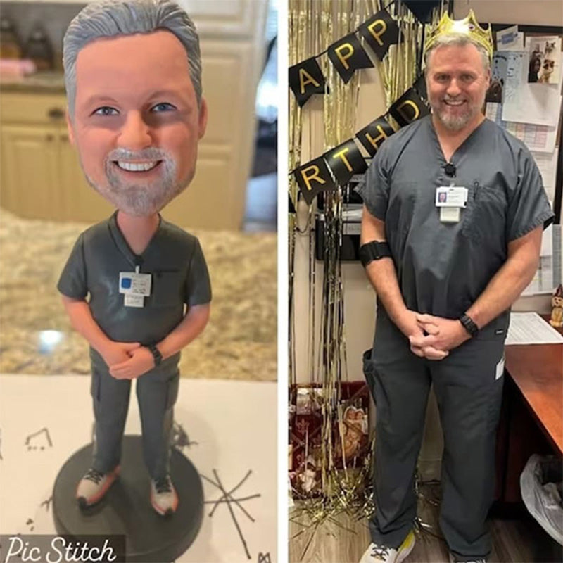 Customized golf bobblehead, personalized golf gift for him