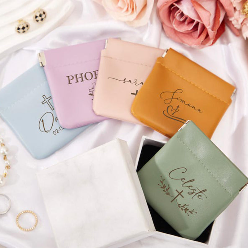 Personalized Leather Rosary Pouch,Perfect 1st Communion and Confirmation Gift