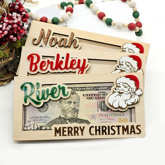 Personalized Christmas Money Holder, Stocking Stuffer