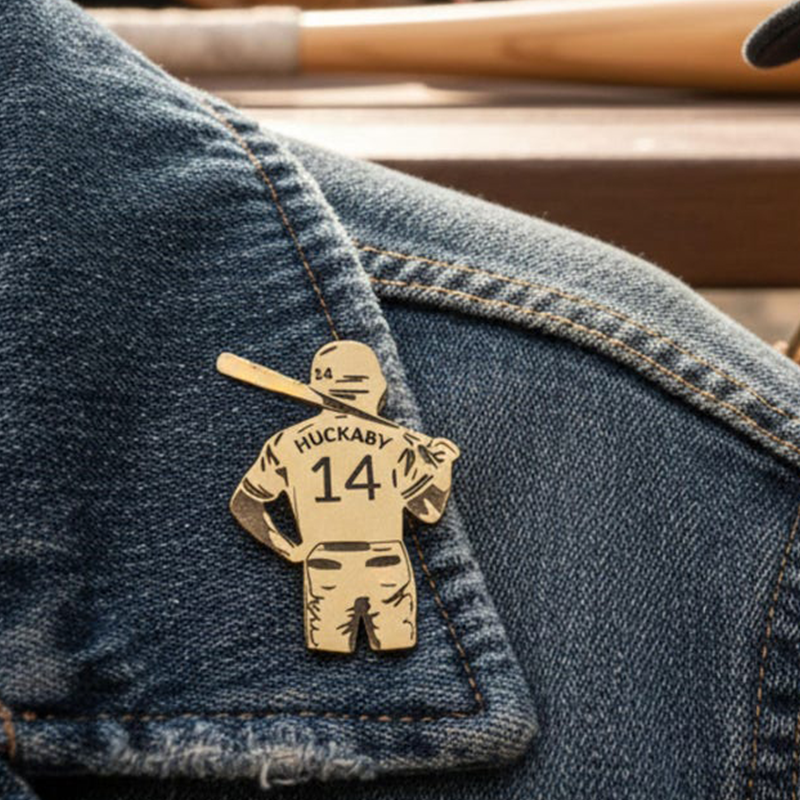 Baseball Pin, Personalized Baseball Pin, Baseball Player Gift