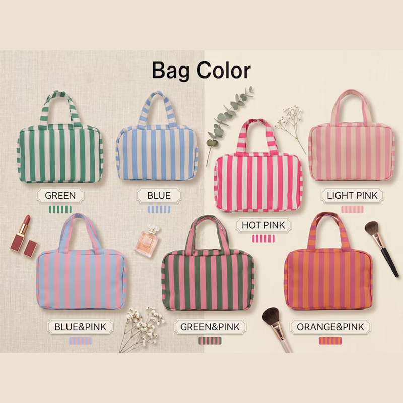 Custom Expandable Foldable Toiletry Bag, Personalized Hanging Travel Makeup Bag with Hook