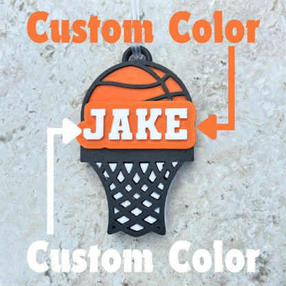 Personalized Sport Bag Tag Basketball Golf Volleyball Soccer Hockey Baseball Basketball Football Name Tag