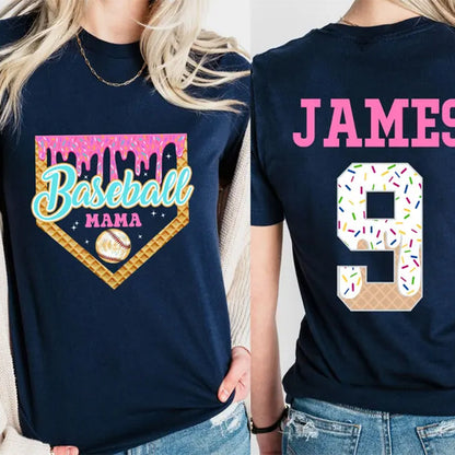 Custom Baseball Drip Mama Shirt, Team Mom T Shirt