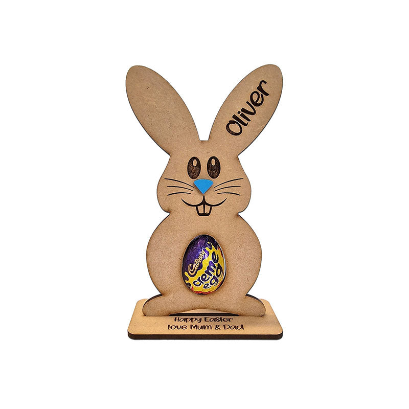 Personalised Easter Egg, Creme Holder Decoration Bunny Treat