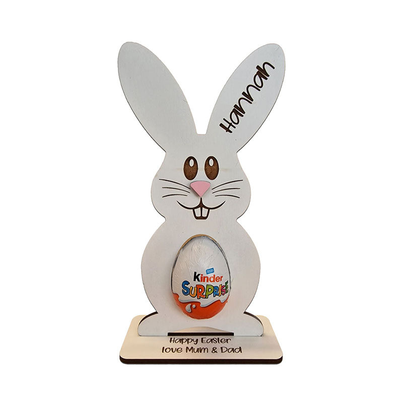 Personalised Easter Egg, Creme Holder Decoration Bunny Treat