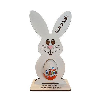 Personalised Easter Egg, Creme Holder Decoration Bunny Treat
