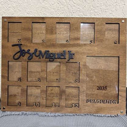 LARGE School Years Photo Picture Frame PreK-12 K-12 Customizable Graduation Gift