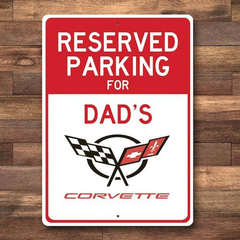 Corvette Parking Sign, Reserved Parking for Corvette Sign, Corvette Sign