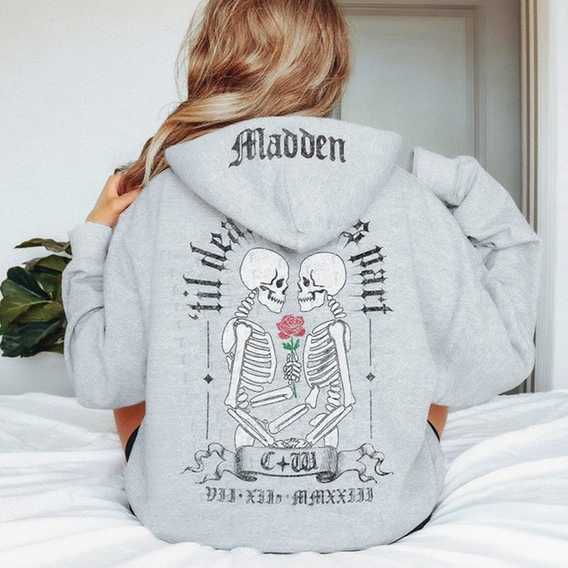 Customized couple's unisex hoodies