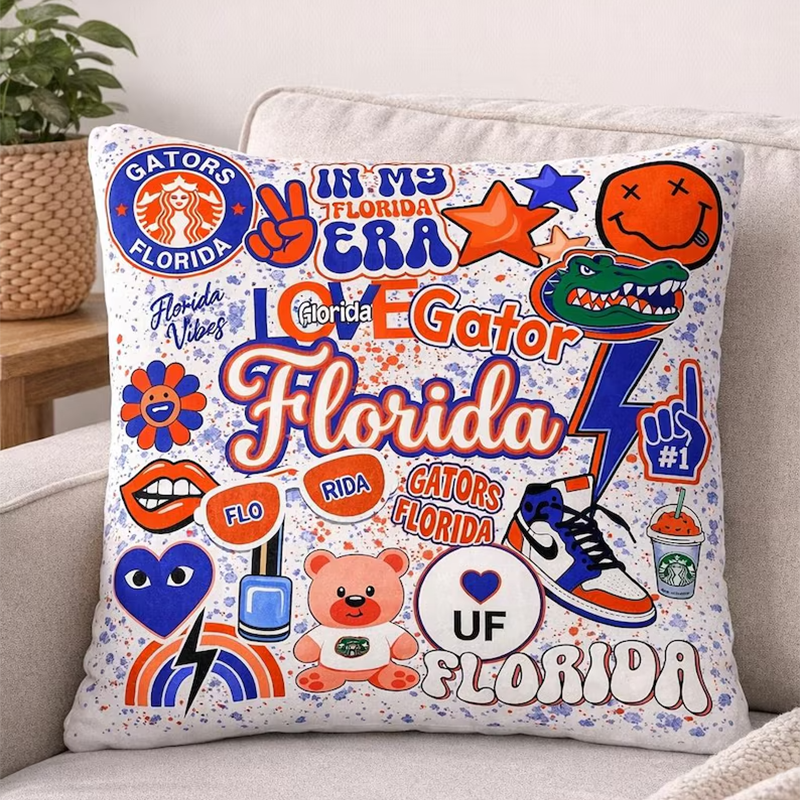 Custom College Pillows, University Pillow, College Bed Party Pillows Graduation Gift