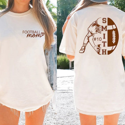 Customized Football Mom Shirt- Your Name Football Shirt