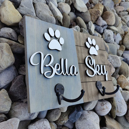 Personalized Pet Leash Holder, Custom Pet leash holder, Pet Sign, Dog Sign