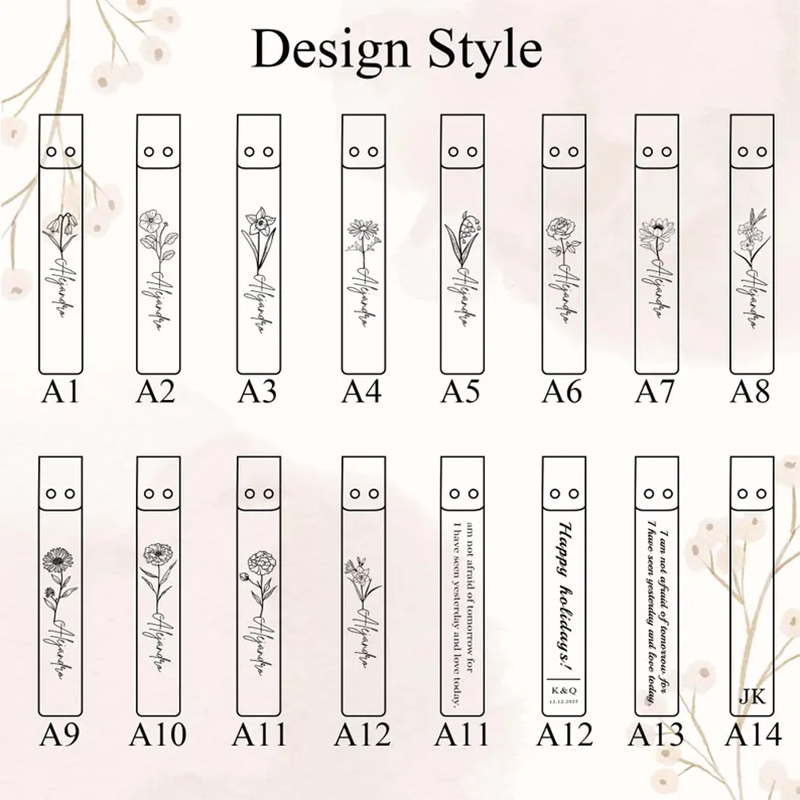 Personalized Leather Bookmark: Custom Engraved Full-Grain Italian Leather