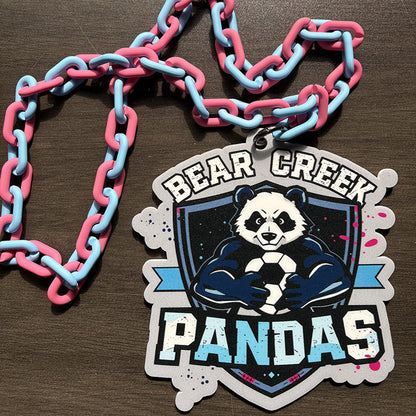 Any Logo Custom Sports Turnover Chain, Oversized Medallion, Team mascot