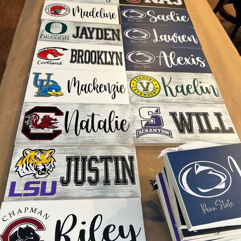 Personalized College Signs