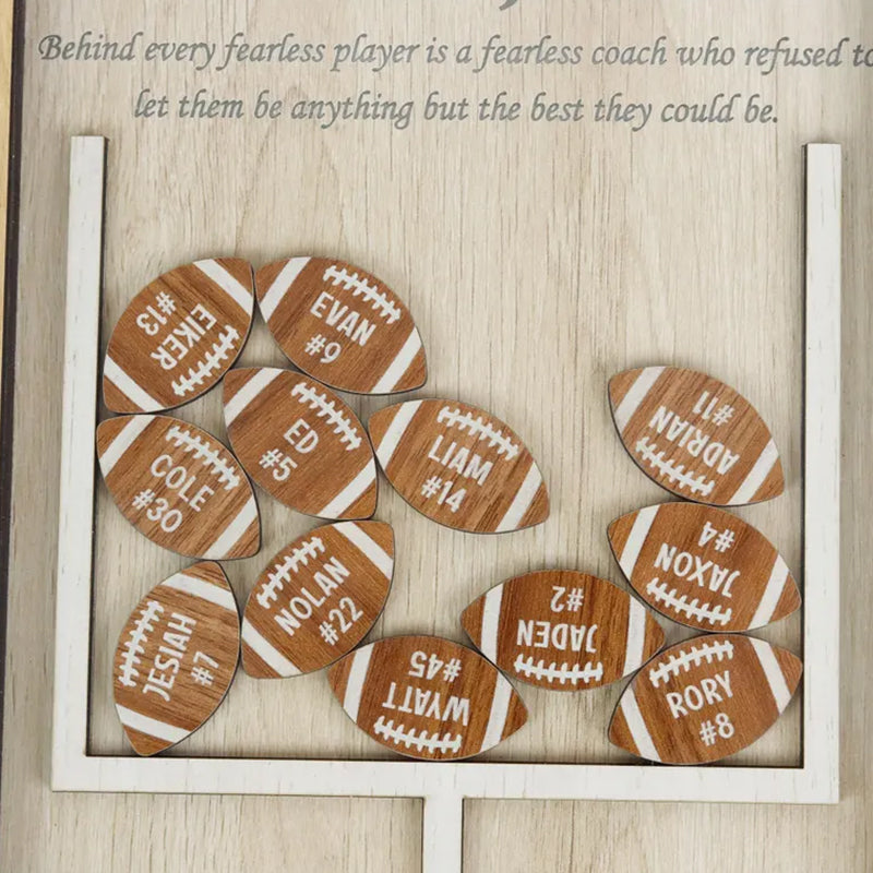 Personalized Football Coach Thank You Gift, Football Coach Shaker Sign