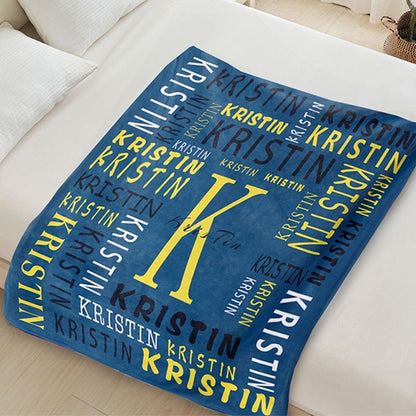 Personalized Polyester Blanket - Custom Name Blanket