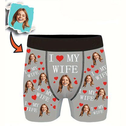 Customized Boxers with Images, Personalized Face Photo Boxers