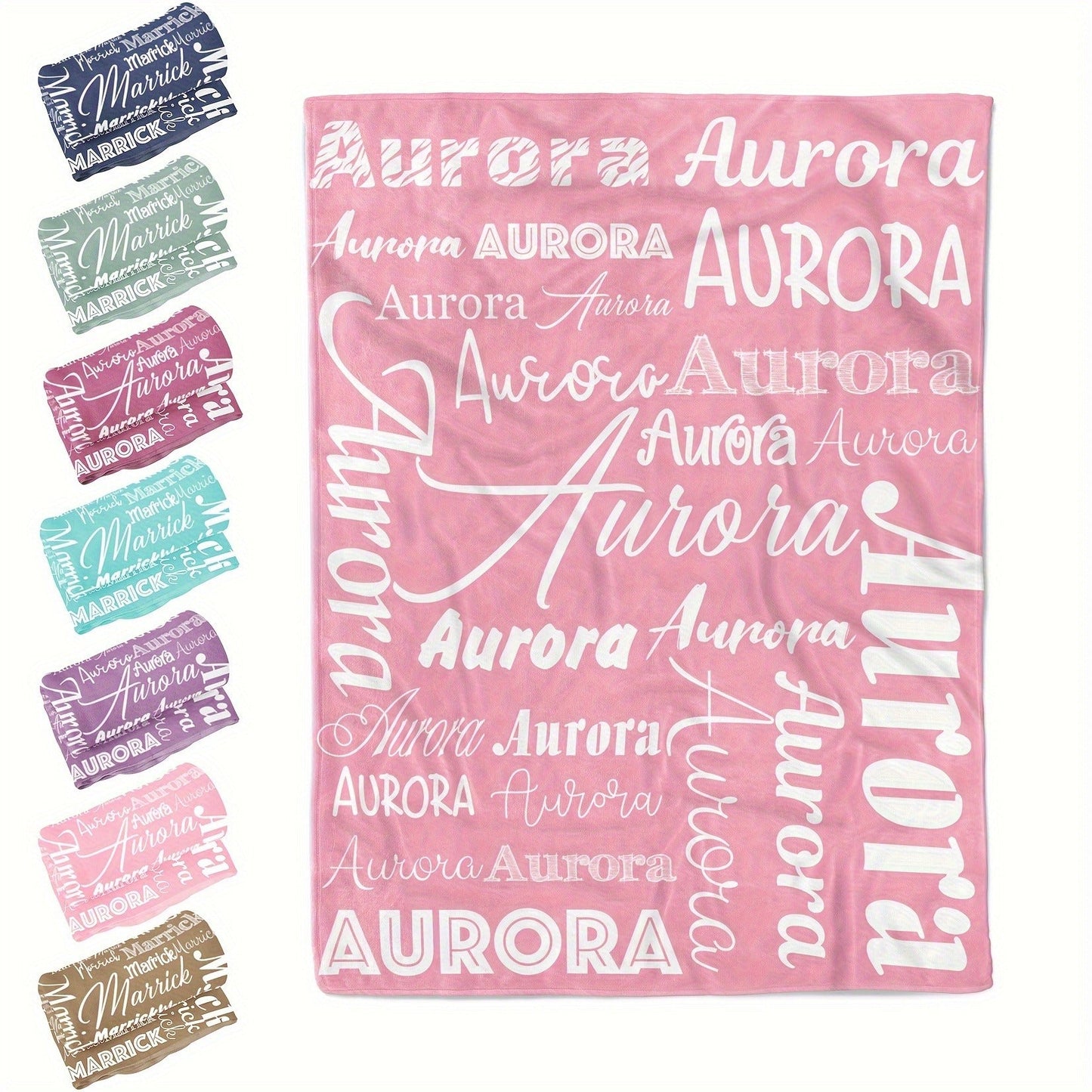 Personalized Flannel Blanket Custom with Name