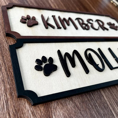 Pet Name Sign, Personalised Dog Cat Name Plaque For Pet House