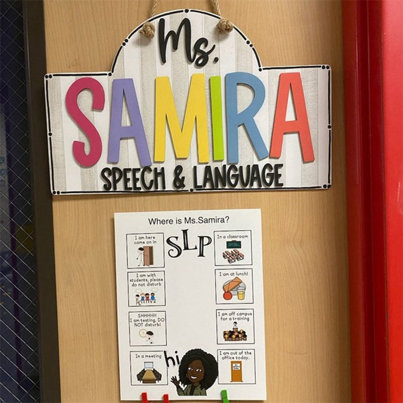Personalized Teacher Door or Wall Sign, Classroom Sign, 3D or Print Teacher Name Sign