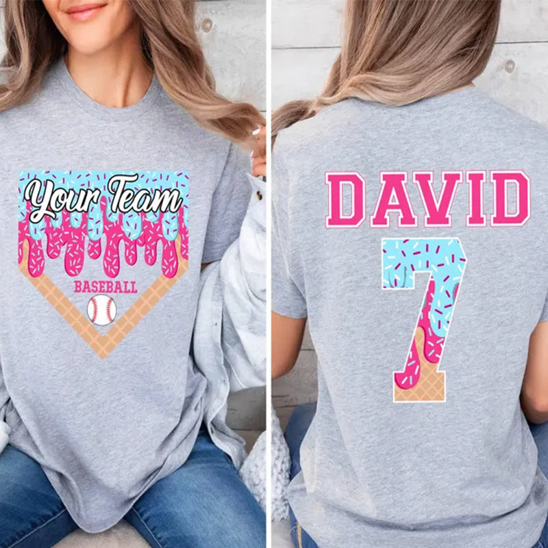 Custom Baseball Drip Mama Shirt,Team Mom T Shirt with Kid Name number