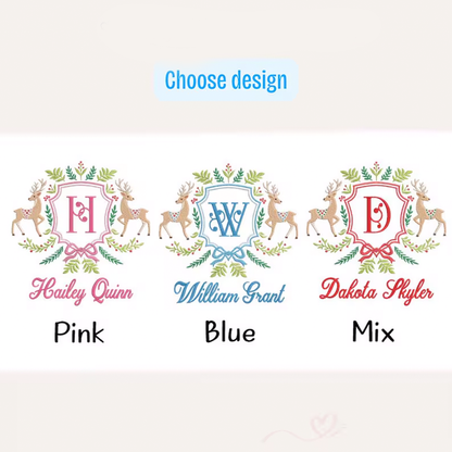 Custom Baby Banner Merry Christmas 2025, Welcome Banner with Deer