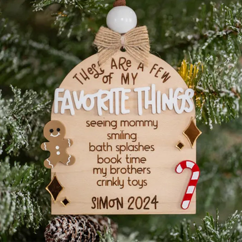 Few Of My Favorite Things Ornament, Personalized Kids Keepsake Ornament