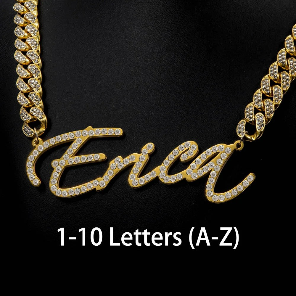 Personalized Iced Out Cuban Necklace with Name