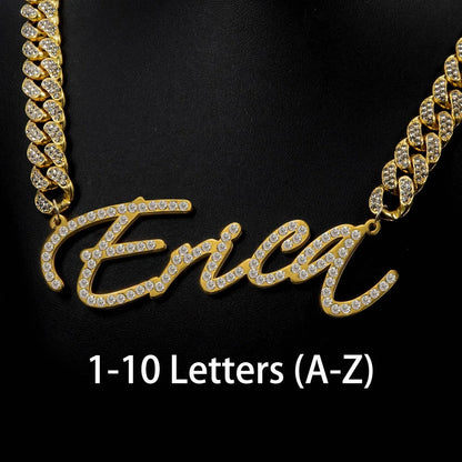 Personalized Iced Out Cuban Necklace with Name