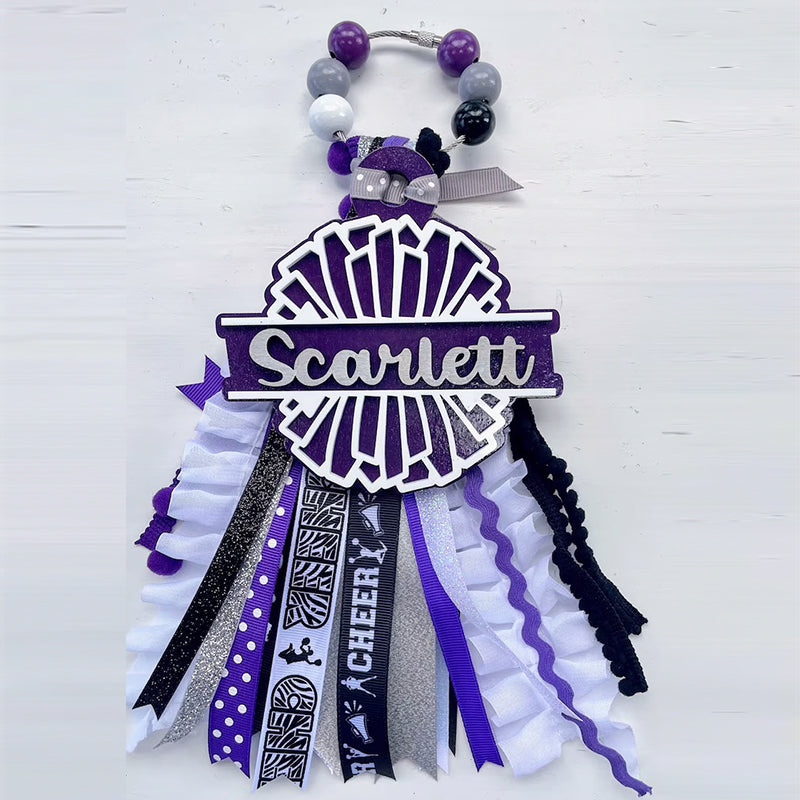Cheer bogg bag tag, Cheerleader Tassel Charm Sport Duffle bag
