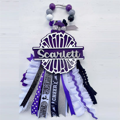 Cheer bogg bag tag, Cheerleader Tassel Charm Sport Duffle bag