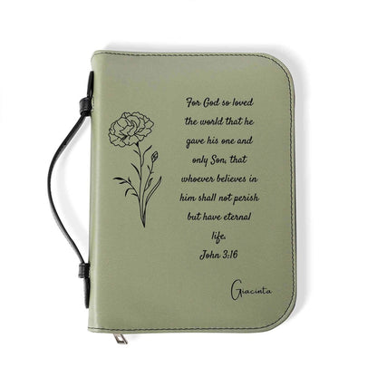 Custom Faux Leather Bible Cover: Engraved Religious Gift