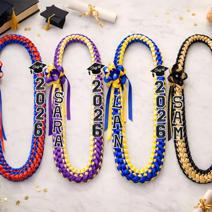 Personalized Graduation Lei with Name, Graduation Lei