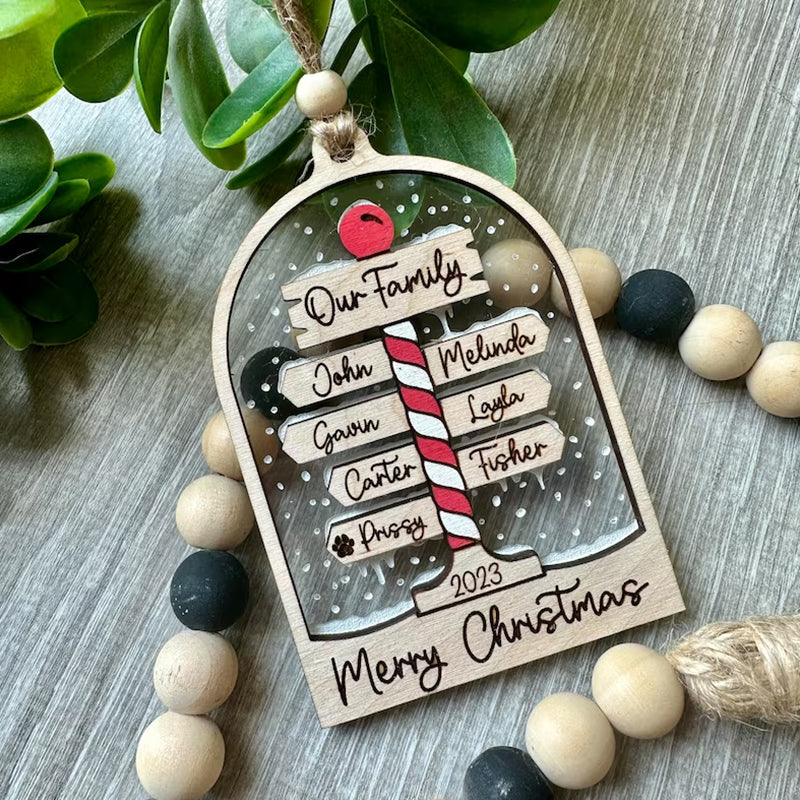 Personalized Christmas- Christmas 2023/Family Christmas Ornament - Personalized Family and Pet Ornament