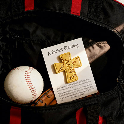 Baseball Cross Blessing Card,Pocket Blessing Baseball Cross