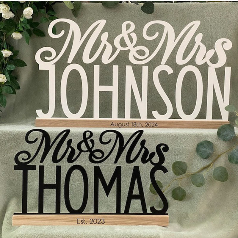 Established Sign, Last Name Established Sign, Family Established Sign, Mr and Mrs Sign